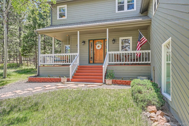 33 Sparrow Ct, Bailey, CO 80421 - view of front of house with a porch