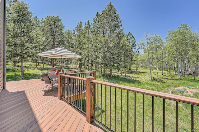 33 Sparrow Ct, Bailey, CO 80421 - view of wooden deck