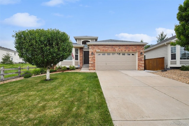 11847 Trail View Ln, Parker, CO 80134 - view of front of home with brick siding, a garage, and driveway