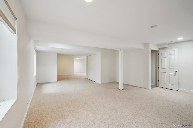 11847 Trail View Ln, Parker, CO 80134 - basement with baseboards and recessed lighting