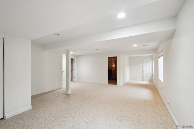 11847 Trail View Ln, Parker, CO 80134 - basement with baseboards and recessed lighting