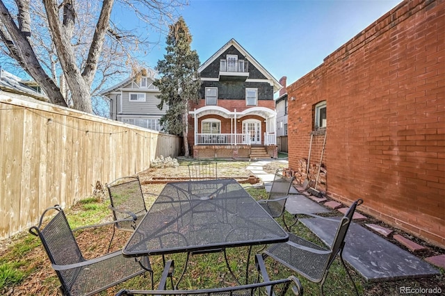 view of rear view of property