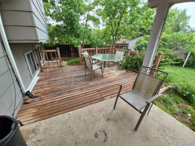 1962 S Ivory Way, Aurora, CO 80013 - wooden terrace featuring outdoor dining space