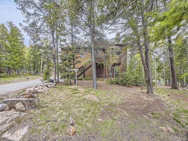 11526 Green Cir, Conifer, CO 80433 - view of yard featuring stairway