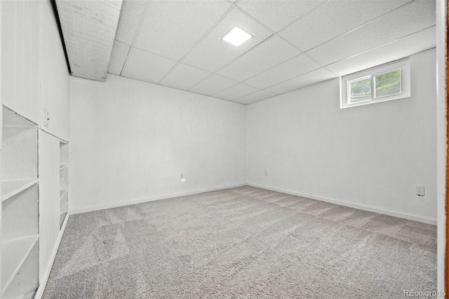 888 E Davies Ave, Centennial, CO 80122 - below grade area featuring a drop ceiling and carpet flooring