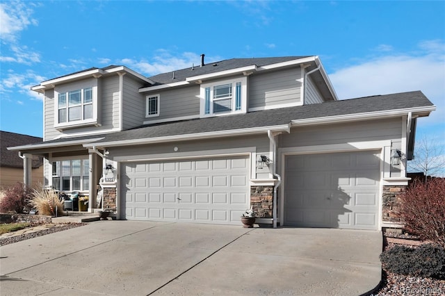 view of front of home featuring a garage