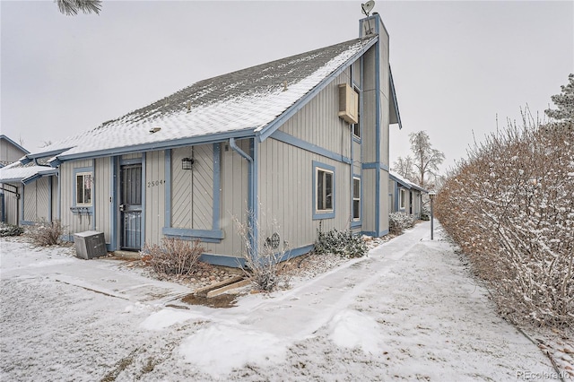 view of front of property with a chimney