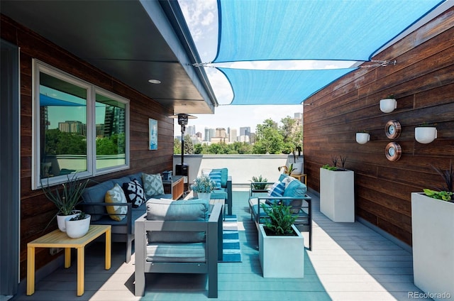 879 Delaware St, Denver, CO 80204 - deck featuring an outdoor living space