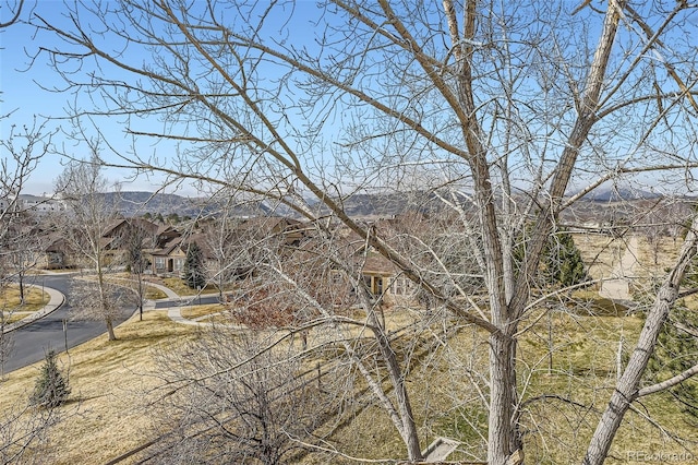 view of mountain feature featuring a residential view