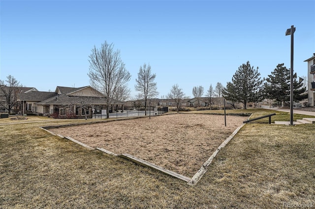 view of property's community with volleyball court