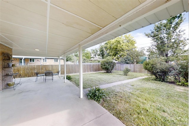 820 Cottonwood Ave, Centennial, CO 80121 - fenced backyard with a patio