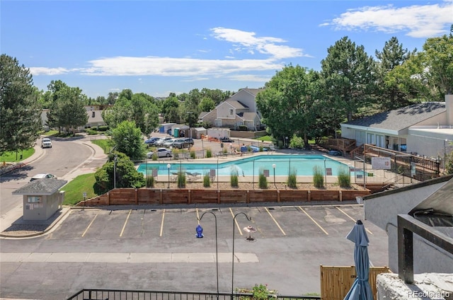 pool with fence