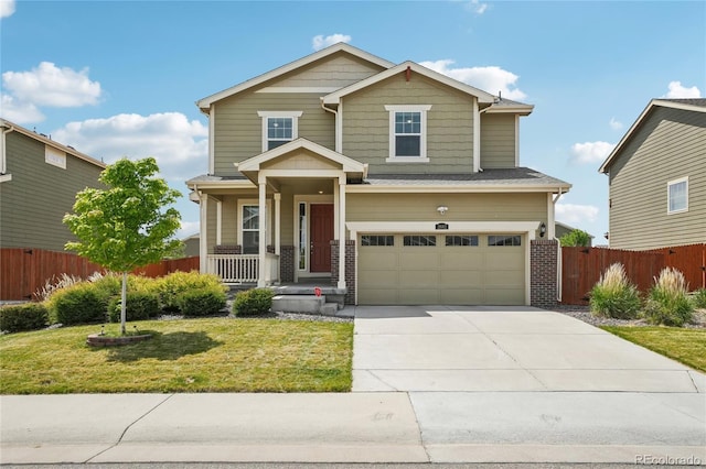 2682 E 161st Pl, Thornton, CO 80602 - craftsman-style home featuring covered porch, a garage, and concrete driveway