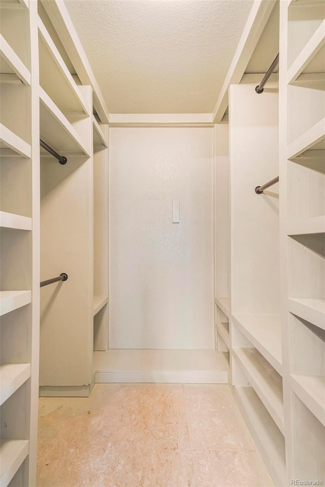 view of walk in closet