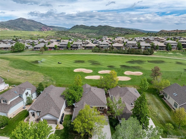 15851 Deer Ridge Dr, Morrison, CO 80465 - aerial perspective of suburban area featuring mountains and a golf course
