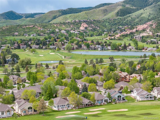 15851 Deer Ridge Dr, Morrison, CO 80465 - aerial view of residential area featuring a water and mountain view and a golf course