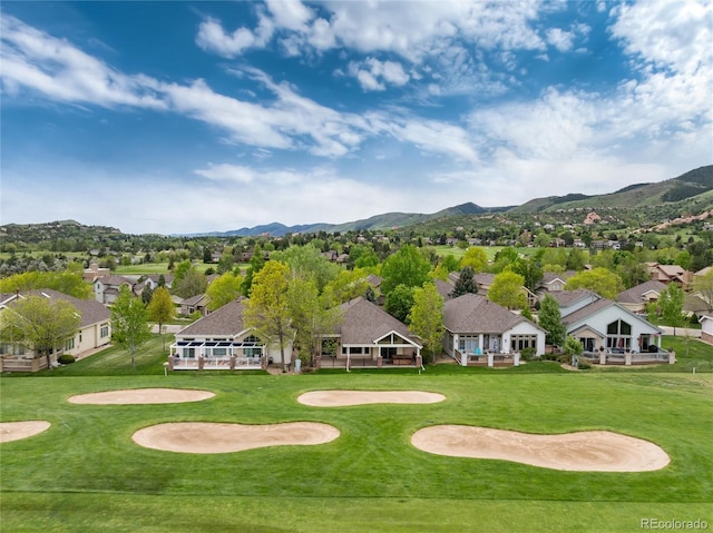 15851 Deer Ridge Dr, Morrison, CO 80465 - aerial perspective of suburban area with a mountain backdrop and a local golf course