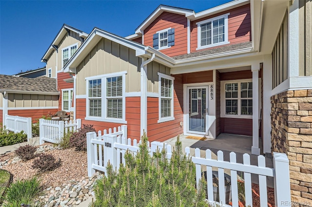 8883 White Prairie Vw, Colorado Springs, CO 80924 - view of front of house featuring board and batten siding