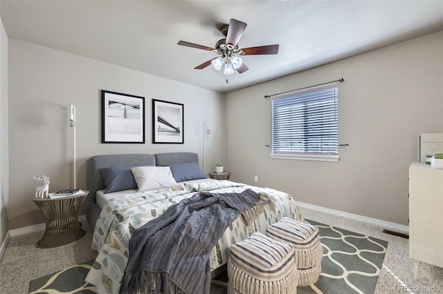 8883 White Prairie Vw, Colorado Springs, CO 80924 - carpeted bedroom featuring baseboards and a ceiling fan