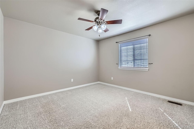 8883 White Prairie Vw, Colorado Springs, CO 80924 - carpeted spare room with baseboards and ceiling fan