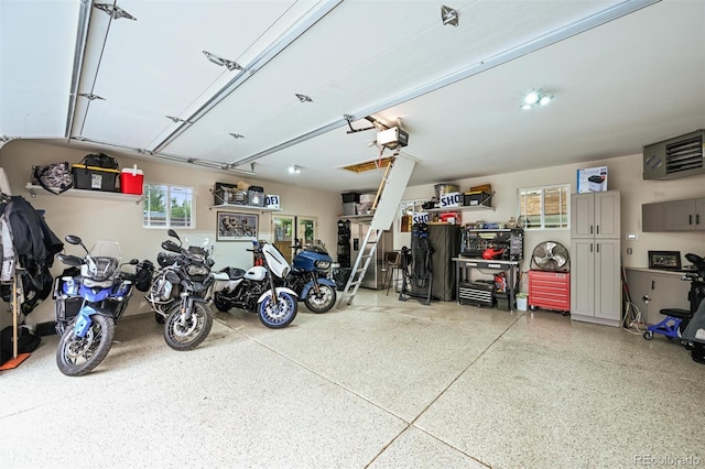 1414 S Vine St, Denver, CO 80210 - garage with a garage door opener and a heating unit