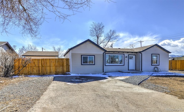 view of ranch-style home