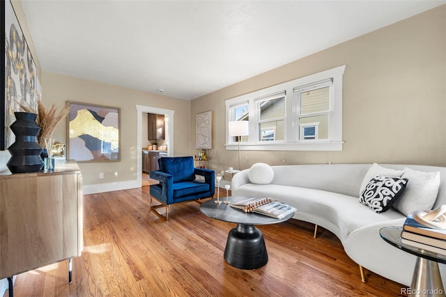 living room featuring hardwood / wood-style floors