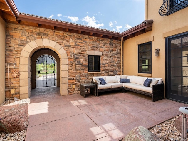 17121 Snow Creek Ln, Morrison, CO 80465 - view of patio with outdoor lounge area
