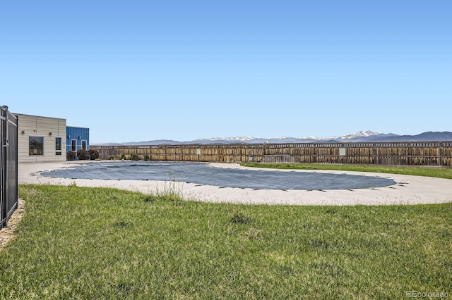 853 Jenny Ln, Berthoud, CO 80513 - view of yard featuring a mountain view and a patio area