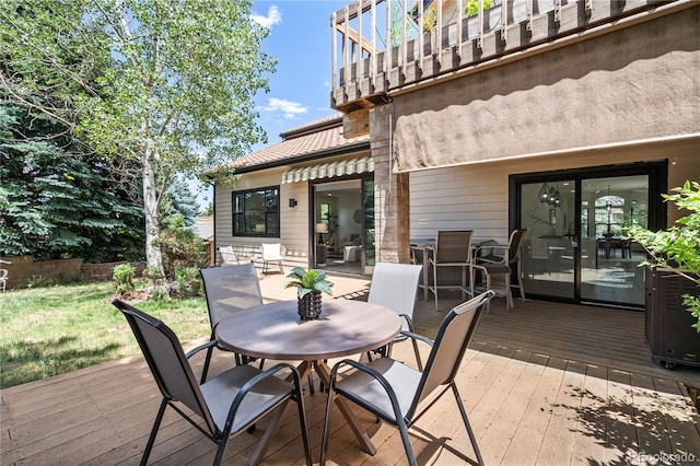 5569 Willow Springs Dr, Morrison, CO 80465 - deck with outdoor dining space