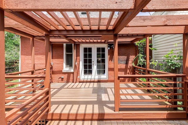 3346 W 30th Ave, Denver, CO 80211 - wooden deck with french doors