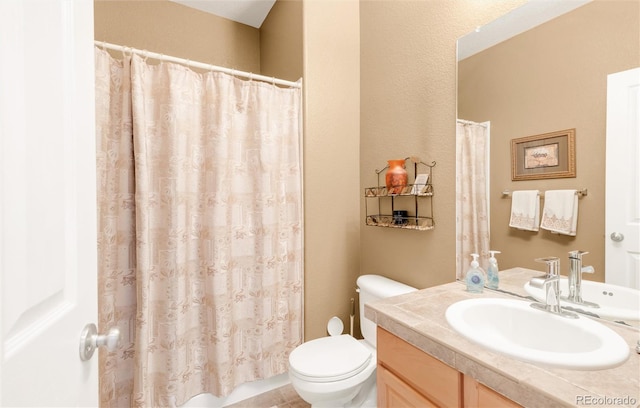 13664 Cherry St, Thornton, CO 80602 - bathroom with toilet, a shower with shower curtain, and vanity