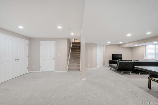 13664 Cherry St, Thornton, CO 80602 - playroom with baseboards, recessed lighting, and carpet floors