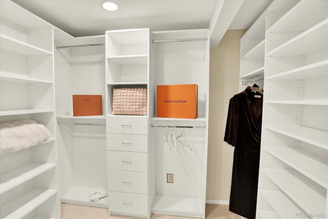 view of walk in closet