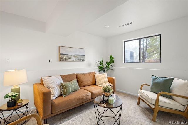 view of carpeted living room