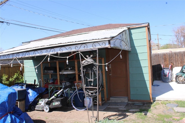 exterior space with fence