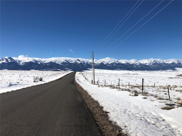 view of street with a mountain view