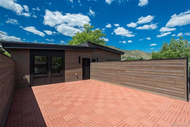 21 Washington Ave, Golden, CO 80403 - view of patio / terrace with a mountain view