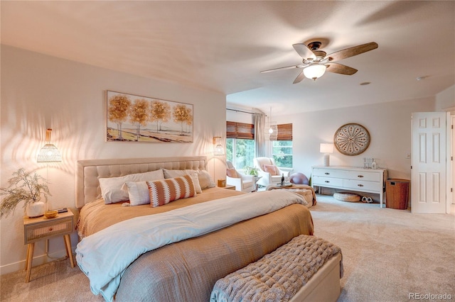 8229 Cottongrass Ct, Castle Pines, CO 80108 - carpeted bedroom with a ceiling fan