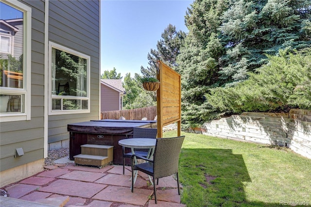 8229 Cottongrass Ct, Castle Pines, CO 80108 - view of patio / terrace featuring a hot tub