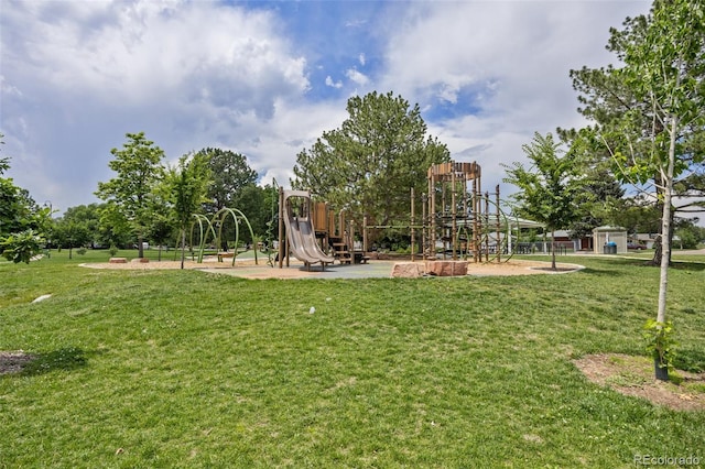1026 Spencer St, Longmont, CO 80501 - community jungle gym featuring a yard