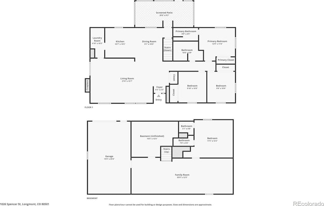 1026 Spencer St, Longmont, CO 80501 - view of property floor plan