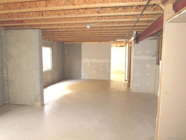 view of below grade area
