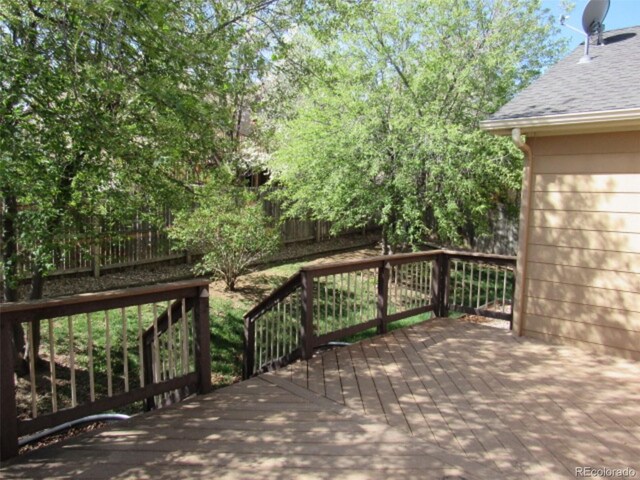 wooden deck with fence