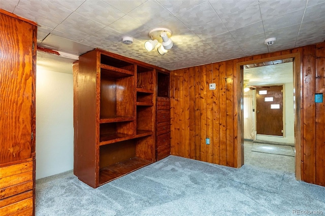 379 Sisneros St, Center, CO 81125 - unfurnished bedroom featuring carpet floors, wooden walls, and a closet