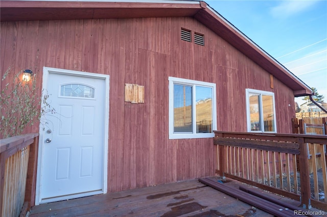 view of doorway to property