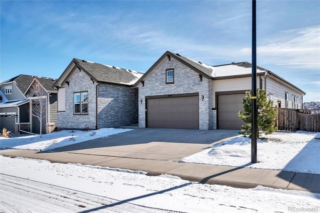 view of front of house featuring a garage