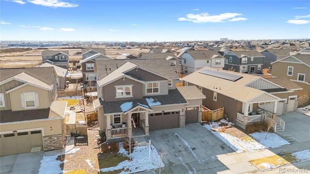 aerial view featuring a residential view