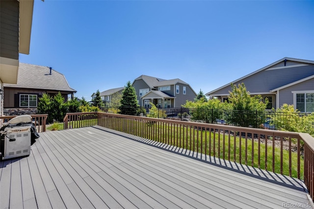 26764 E Canyon Ave, Aurora, CO 80016 - wooden deck featuring a residential view