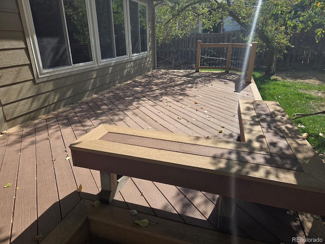 21064 E Crestline Cir, Centennial, CO 80015 - wooden deck with fence